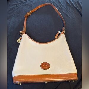 Dooney & Bourke Tan and Brown Leather Shoulder Bag